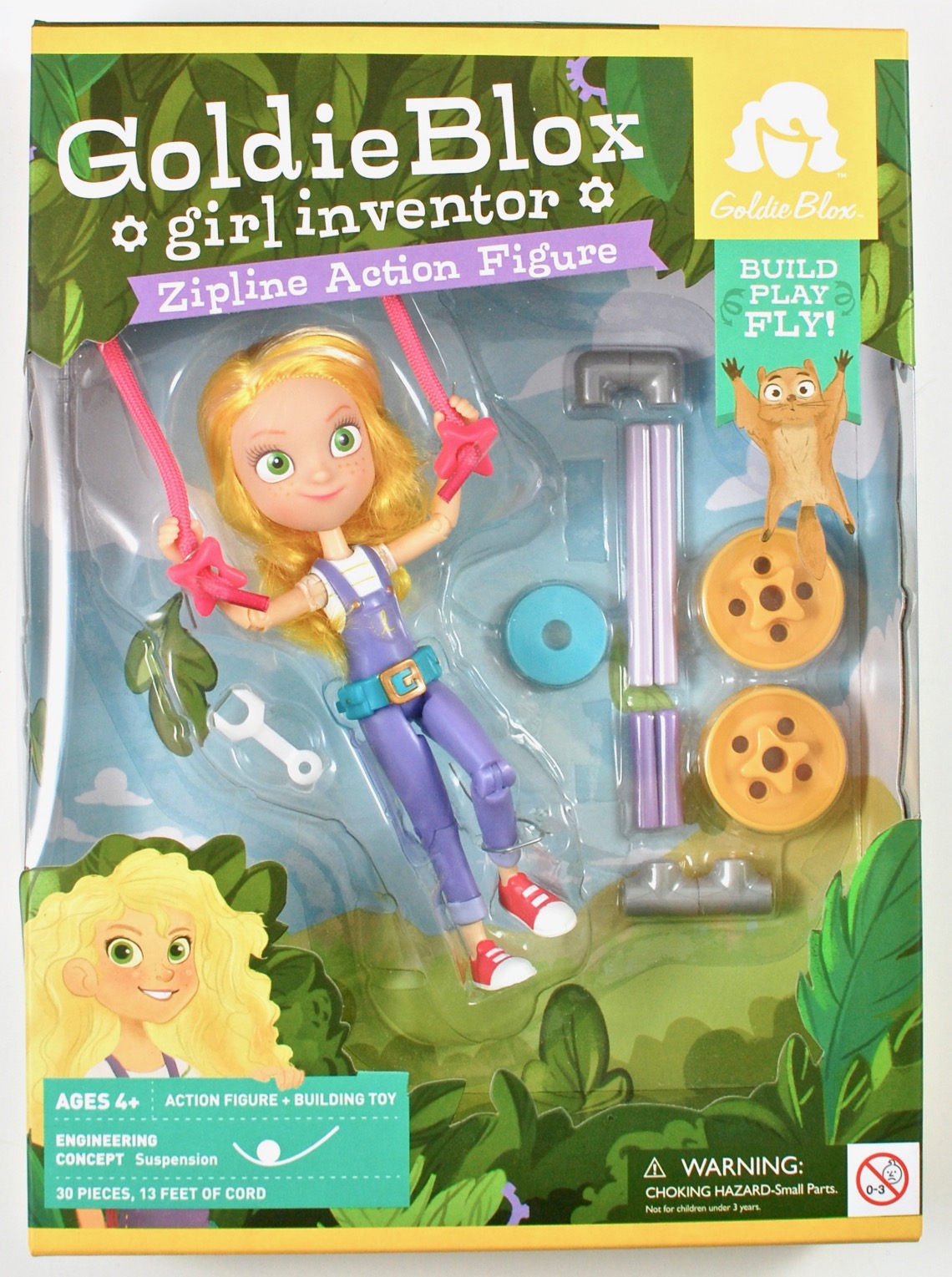 goldieblox girl inventor zipline action figure