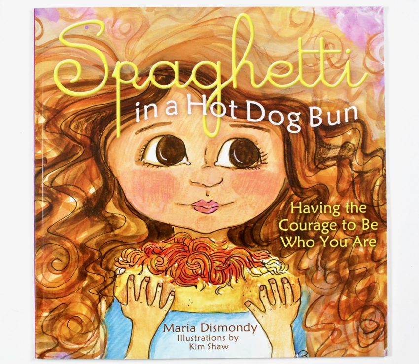 Spaghetti in a hot dog bun