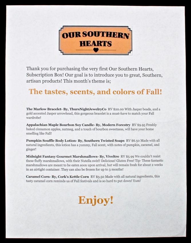 October 2016 Our Southern Hearts review