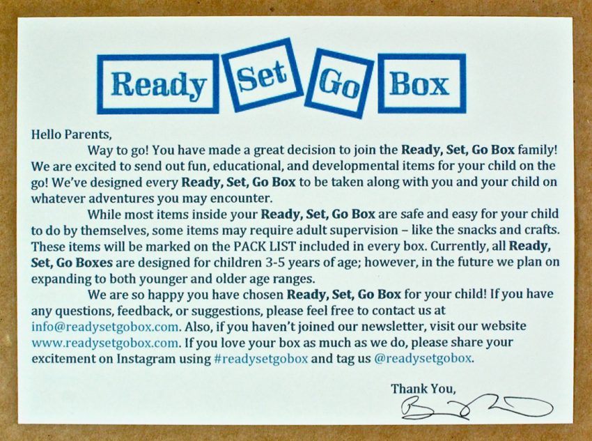 ready set go box review