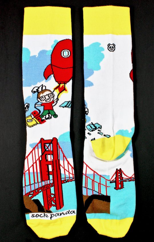 Sock Panda rocket socks