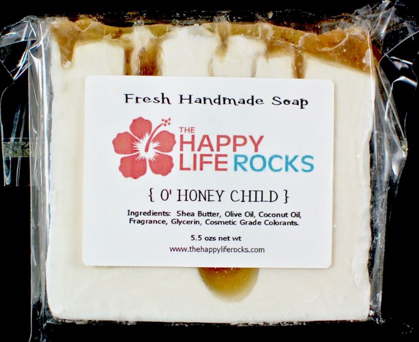 Happy Life Rocks soap