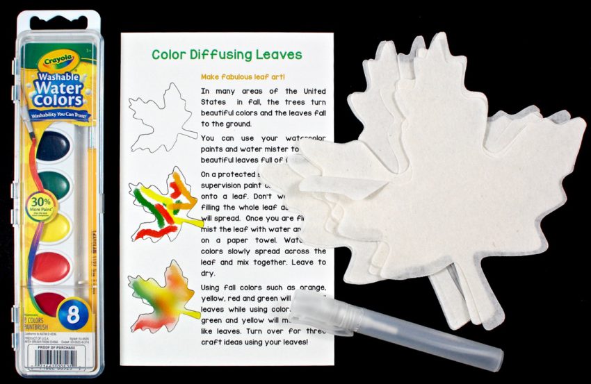 color diffusing leaves