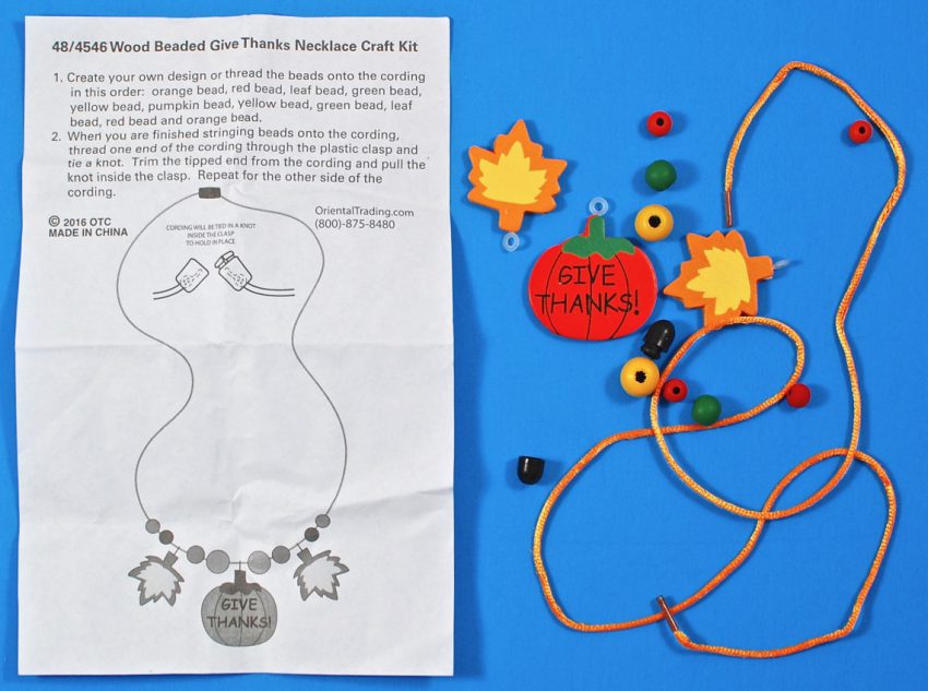 fall necklace craft