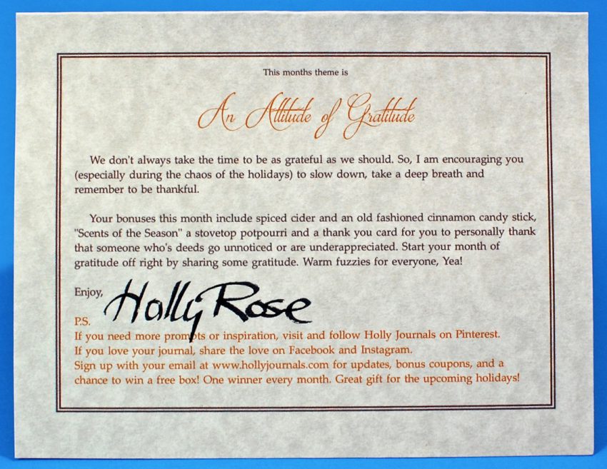 Holly Journals review