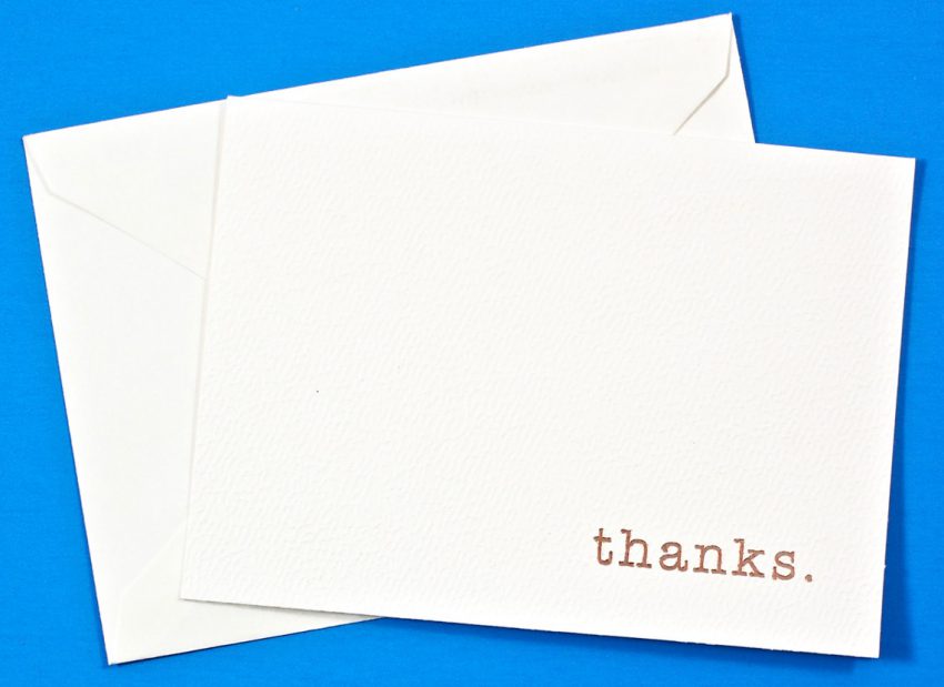 thank you card