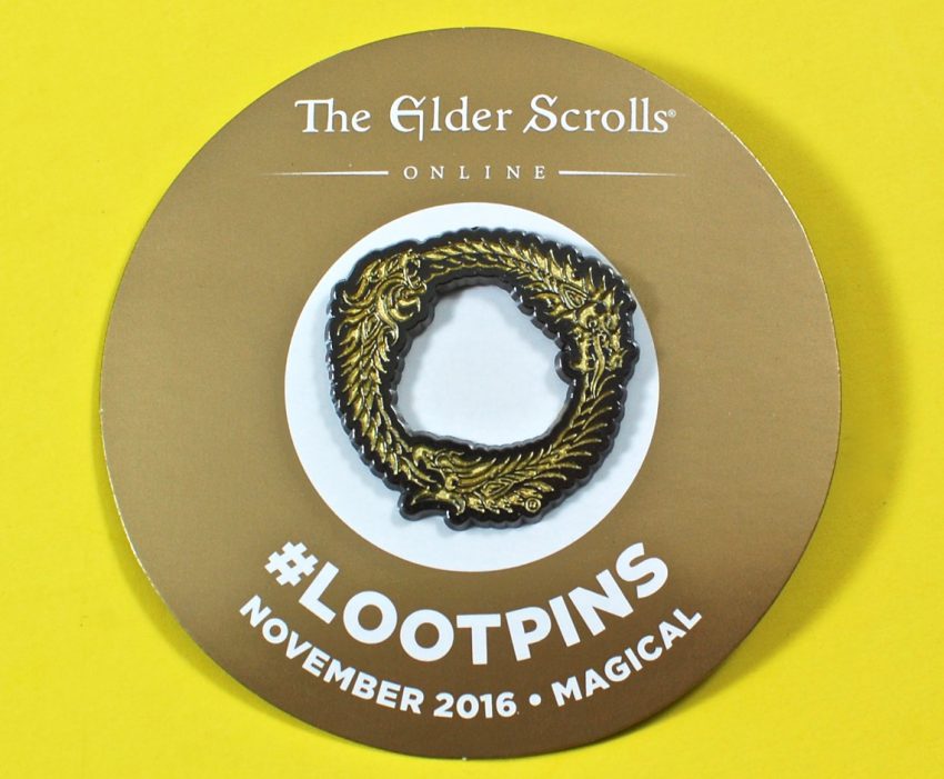 Loot Crate elder scrolls pin
