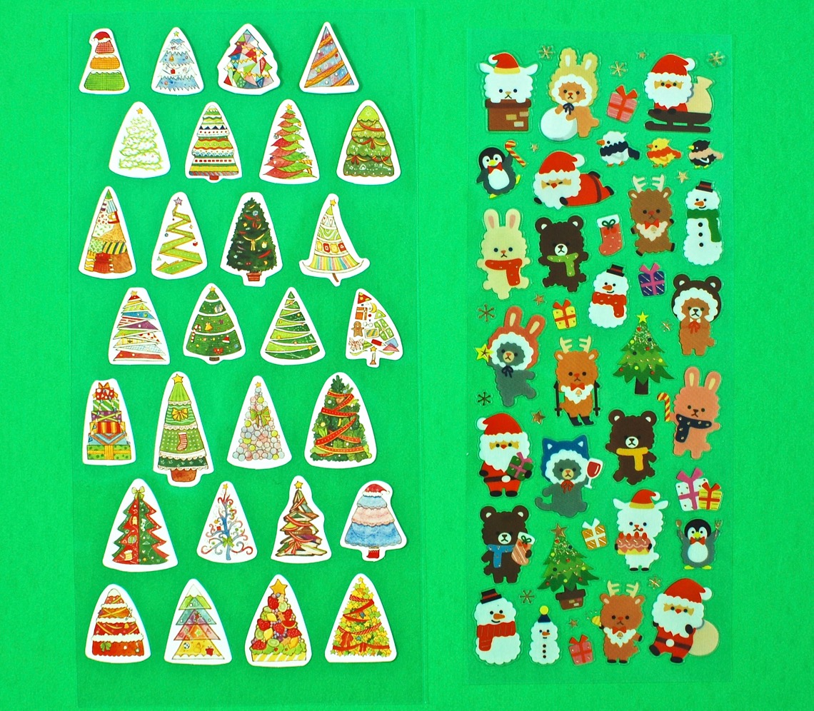 Christmas tree stickers