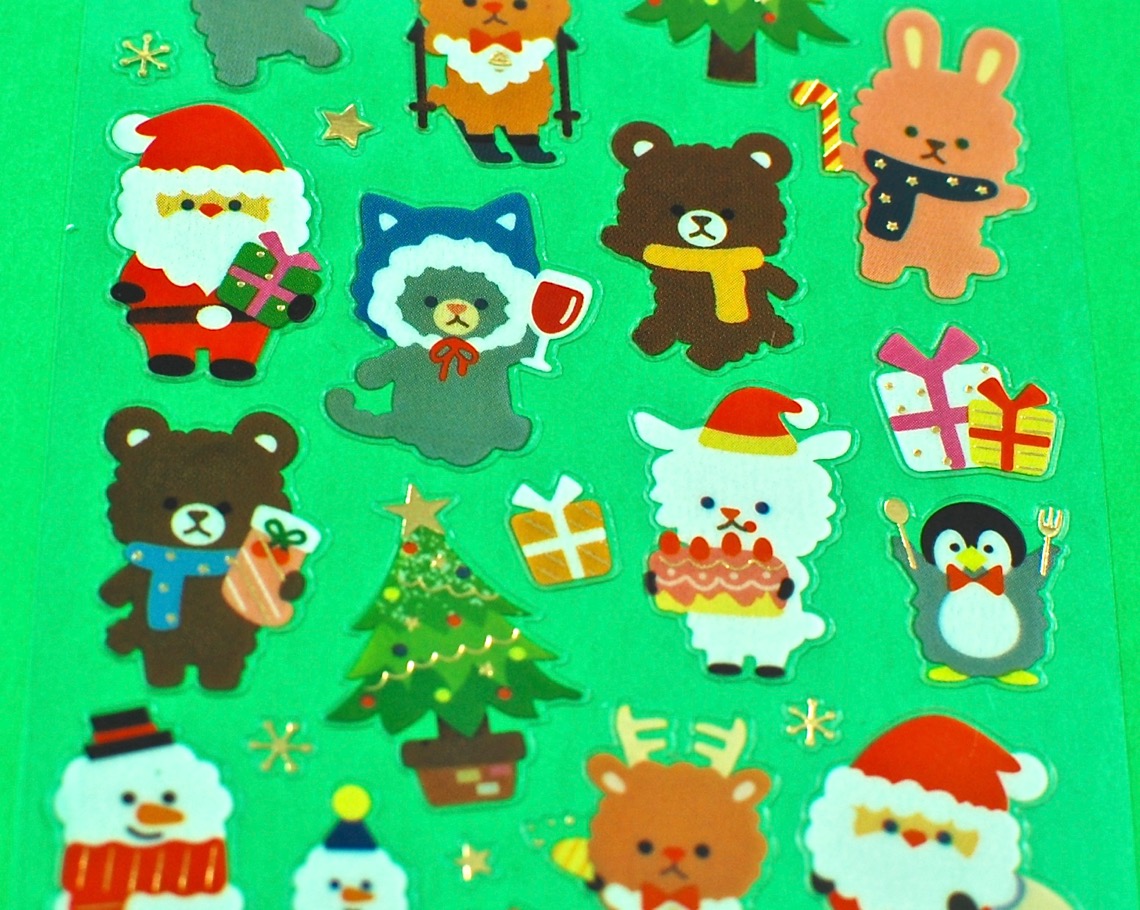 kawaii holiday stickers
