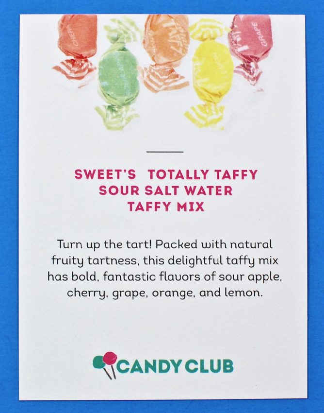 Candy Club information card