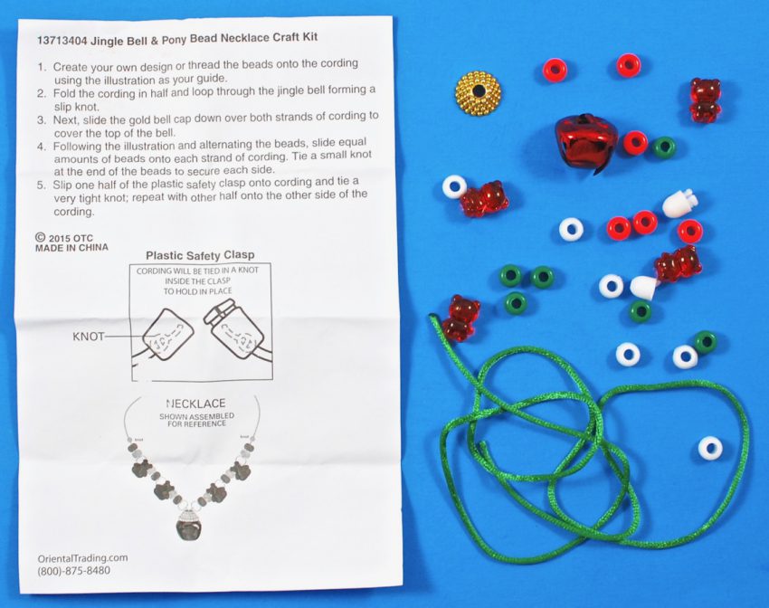 Christmas necklace craft