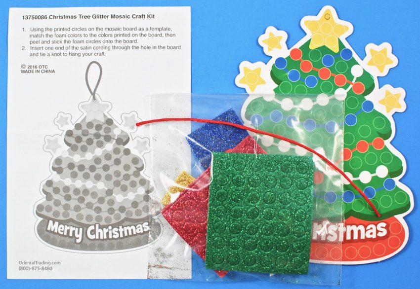 Christmas mosaic tree craft