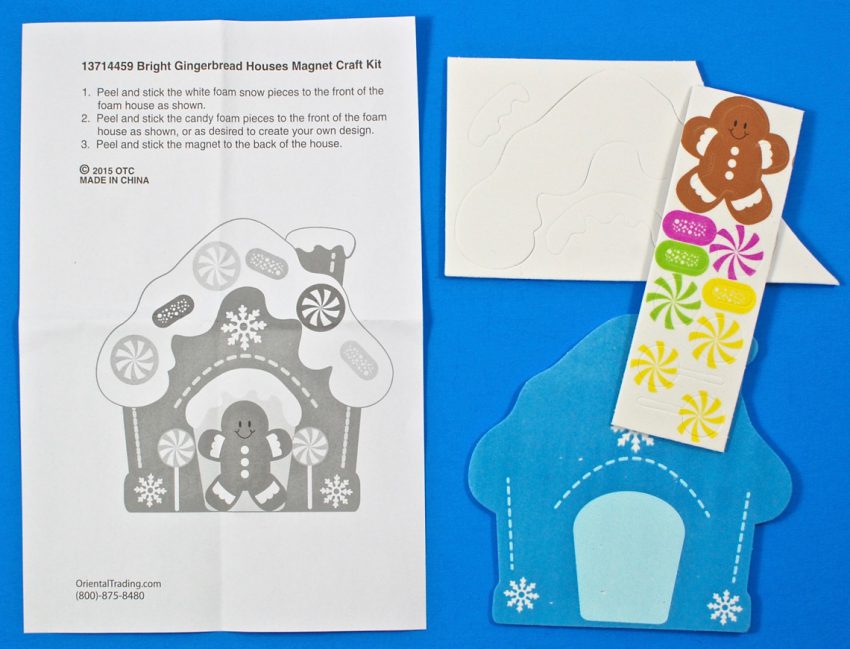 gingerbread house craft magnet