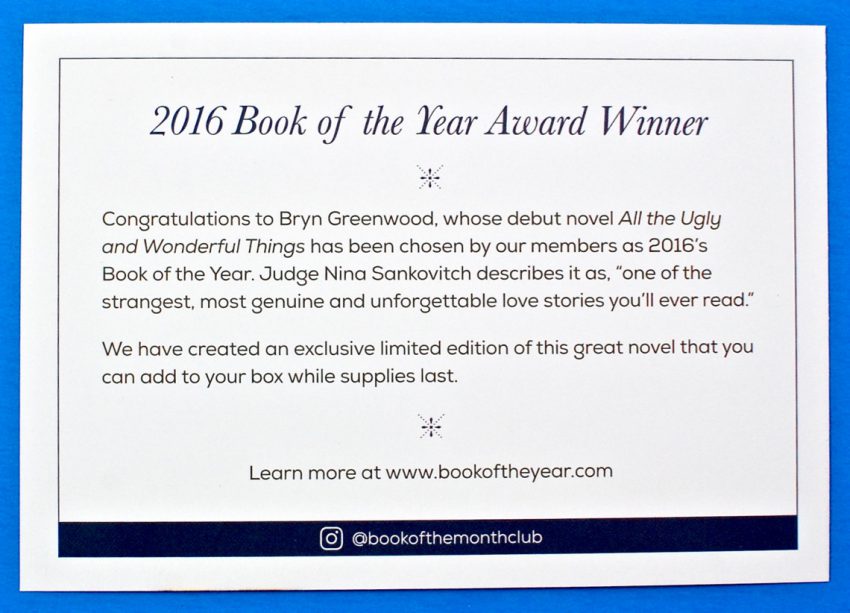 2016 book of the year