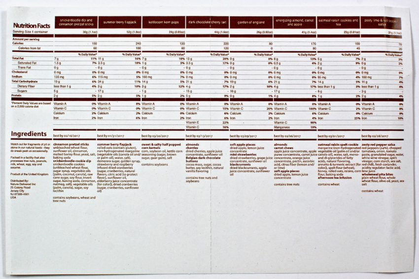 Graze nutritional info