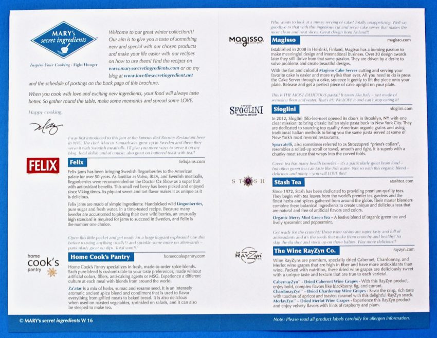 Mary's Secret Ingredients review