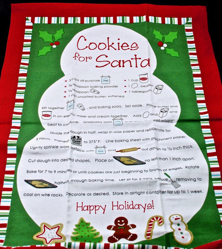 Cookies for Santa kitchen towel