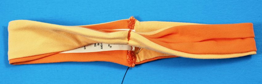 cozy orange twisted headband
