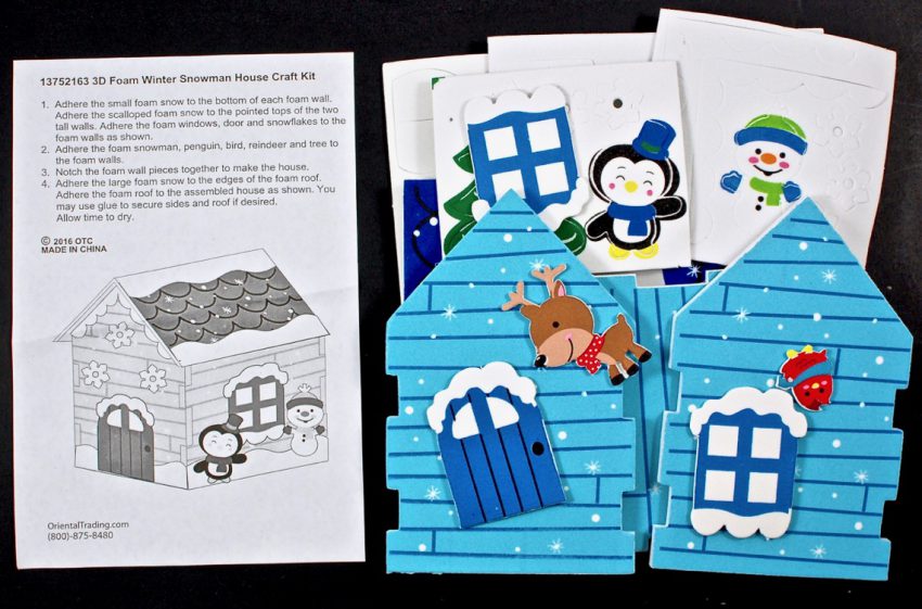 3d snowman house craft