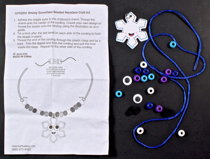 snowflake necklace craft