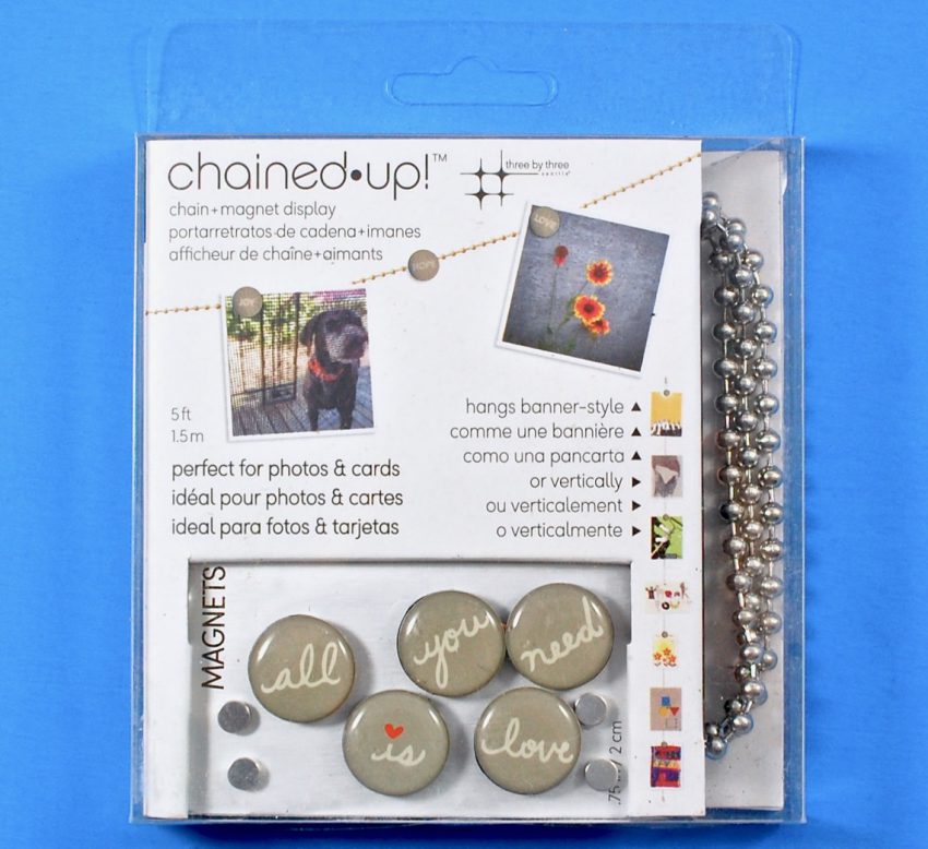 Chained up photo magnet display
