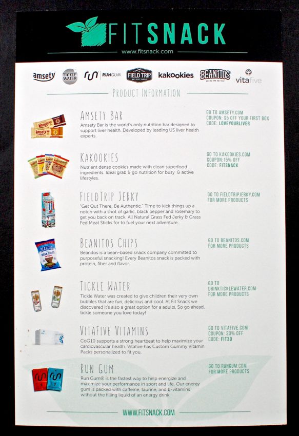 February 2017 Fit Snack Review