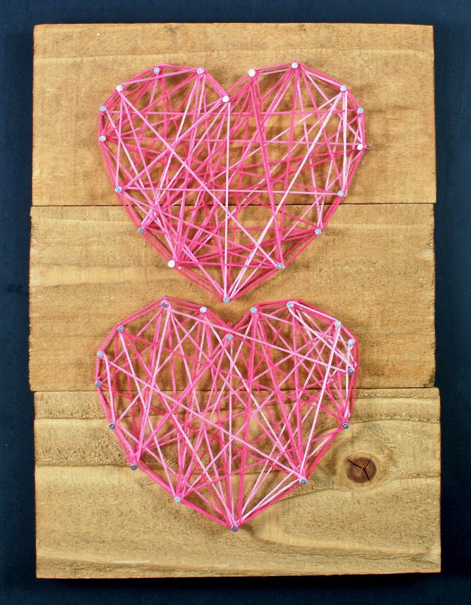 heart string art