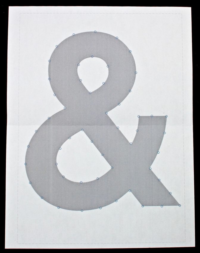 ampersand string art template