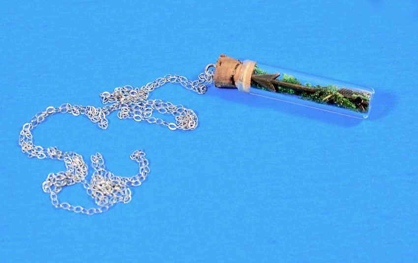 Long Terrarium with Cupid’s Arrow Necklace