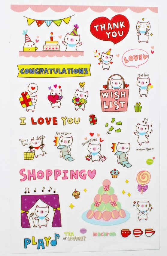 kawaii pig stickers