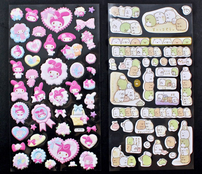 My Melody puffy stickers