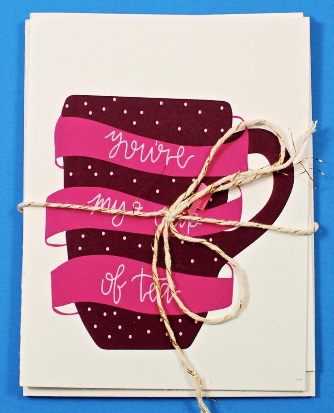 Tea themed greeting cards