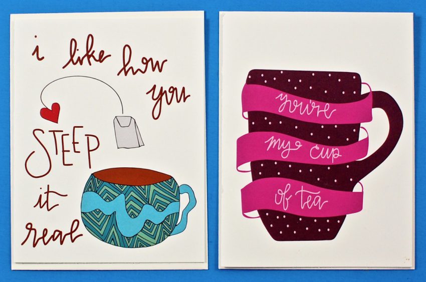 tea themed greeting cards