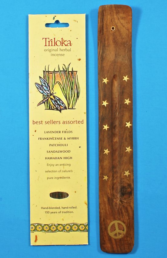 Trikola wooden holder & incense