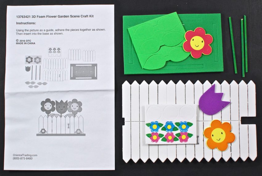 3D flower garden craft