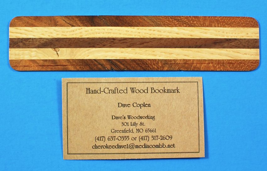 wooden bookmark