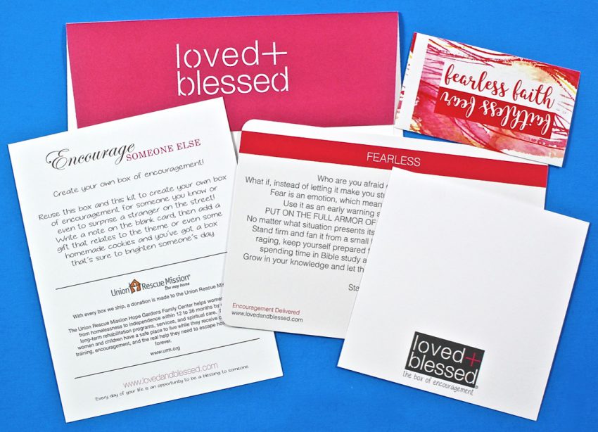 Loved + Blessed encouragement kit