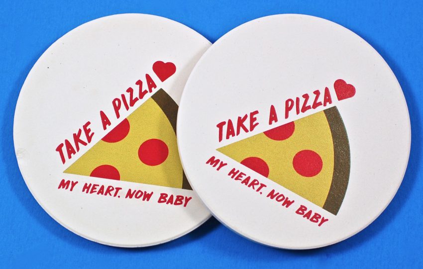 pizza coasters