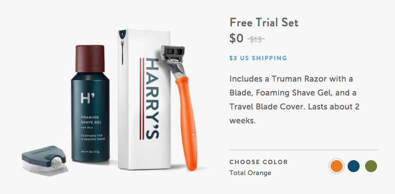 harry's free trial