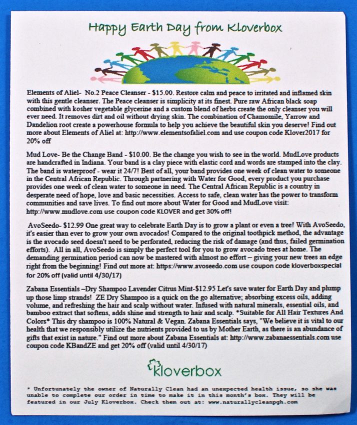 April 2017 Kloverbox review