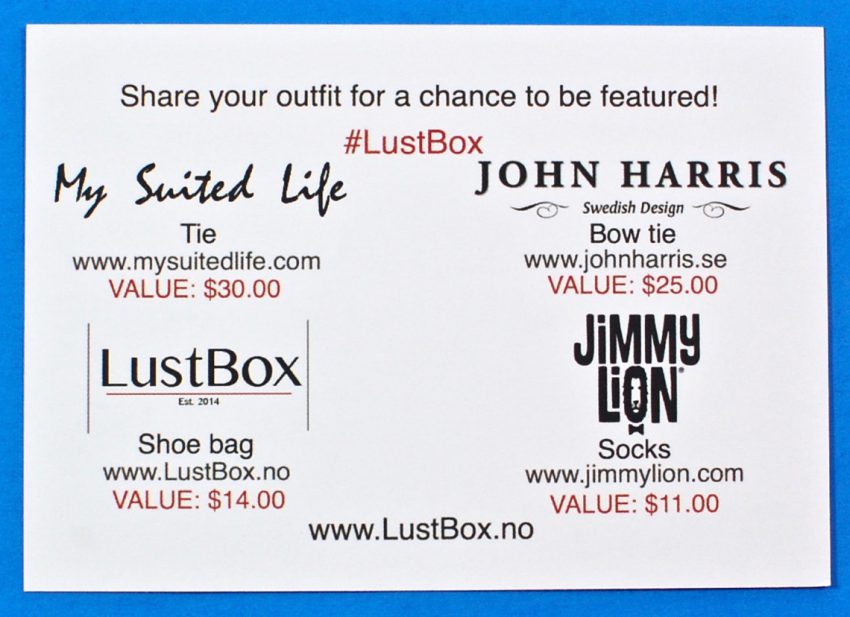 April 2017 Lust Box review