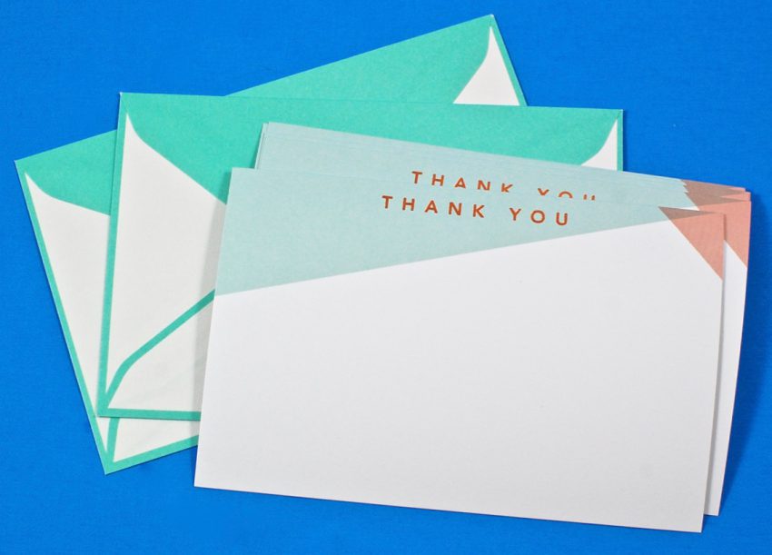 thank you note set