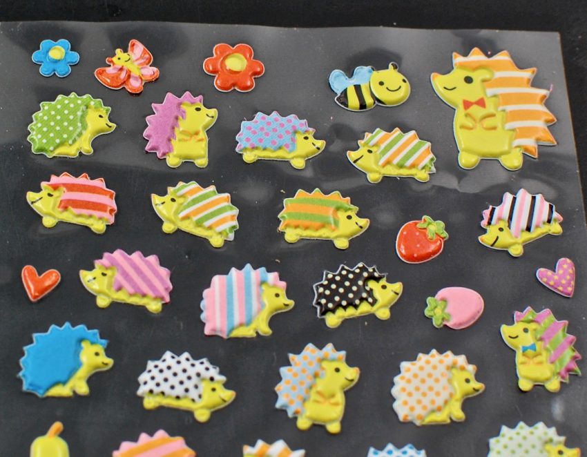 puffy hedgehog stickers