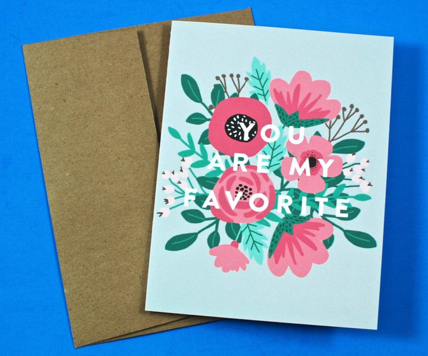 August & Oak greeting card