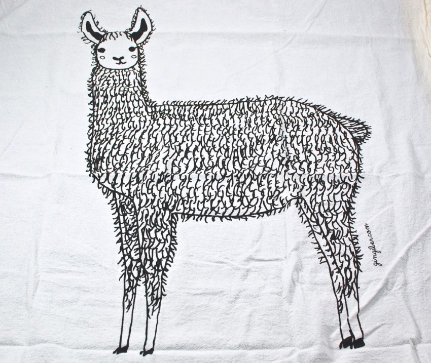 llama towel