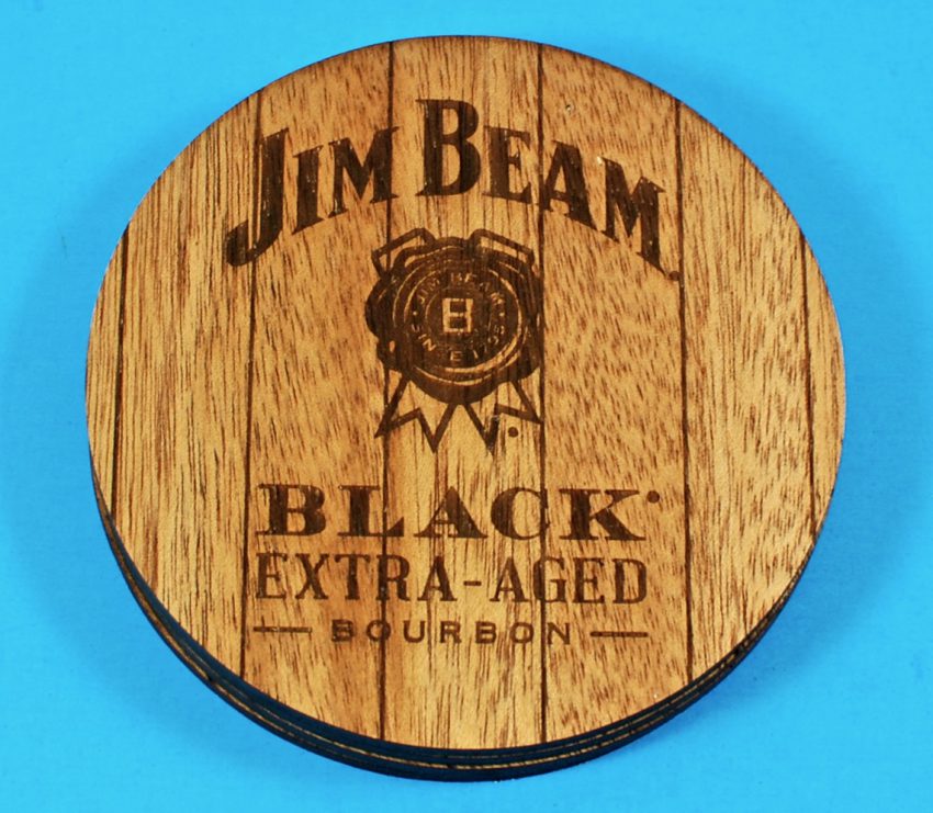 Jim Beam wood coasters