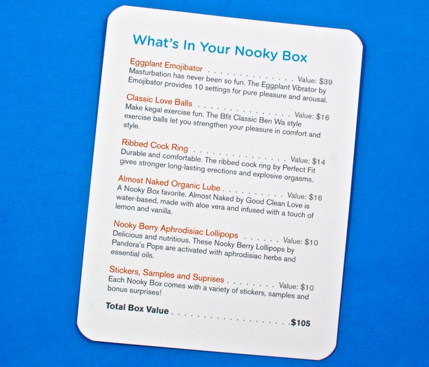May 2017 Nooky Box review