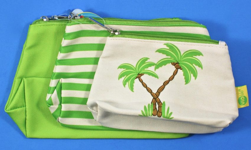 cosmetic bags palm trees
