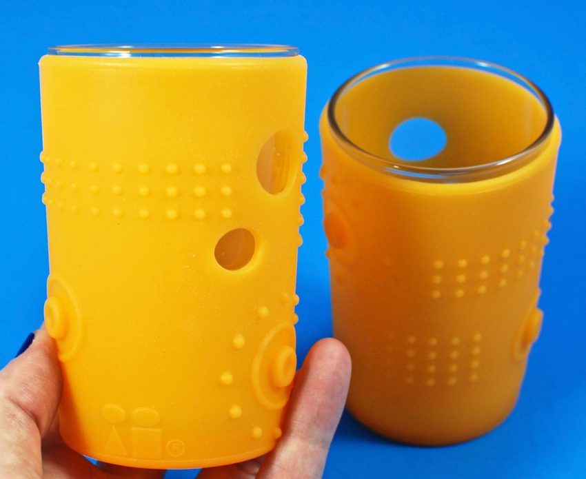 silicone glass cups