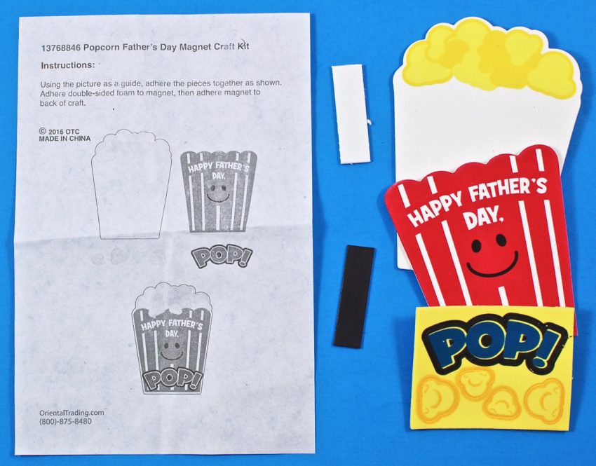 popcorn magnet craft
